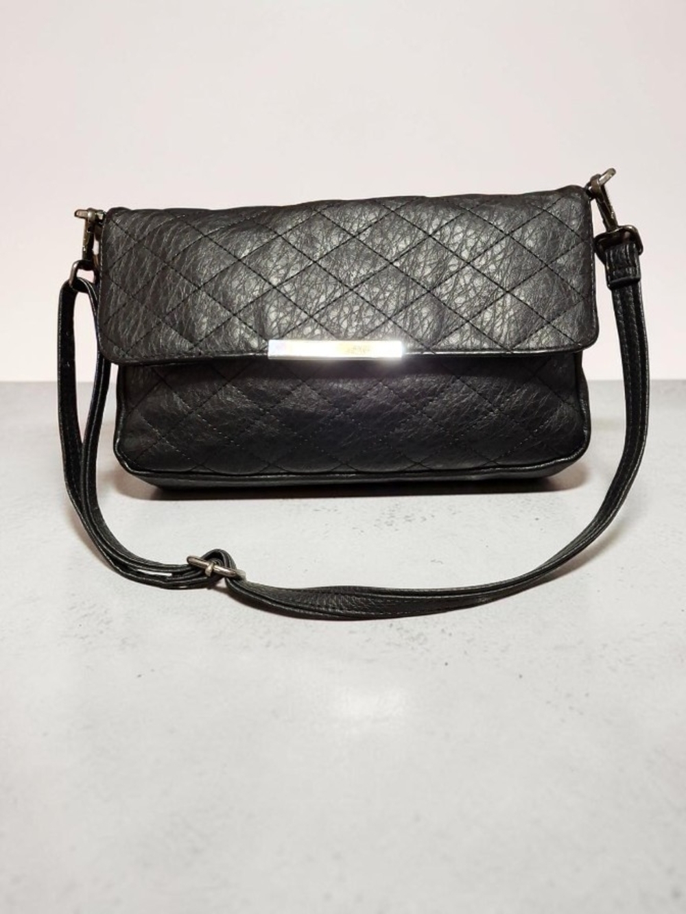 Damsel In Defense Carry Concealyl Quilted Black Leather Crossbody Bag